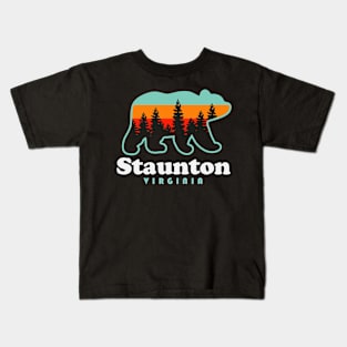 Staunton Virginia Mountain Vacation Bear Kids T-Shirt